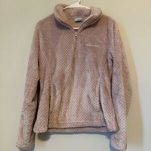 Columbia Purple Sherpa Fleece Soft Warm Pockets Quilted Women’s Pullover